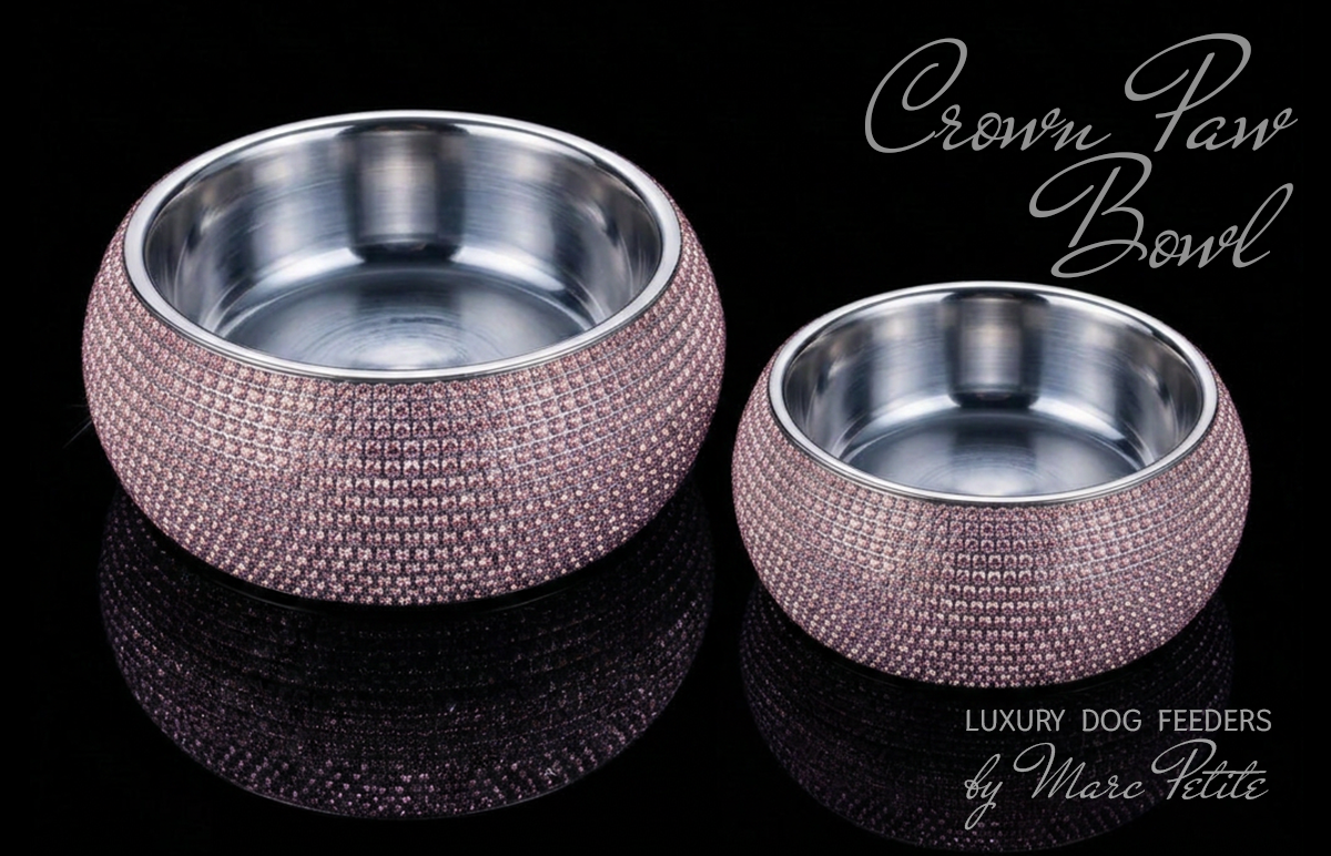 Crown Paw Bowl - Fuchsia & Light Rose