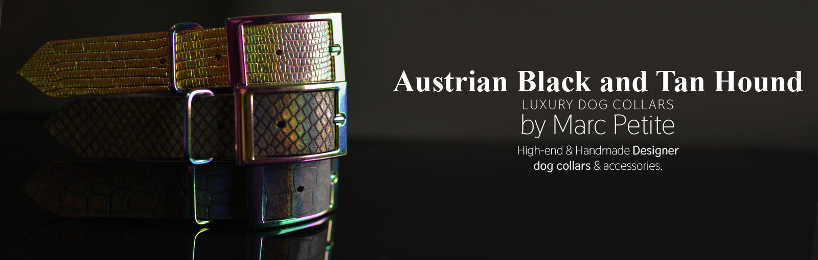Austrian Black and Tan Hound Collars - Marc Petite