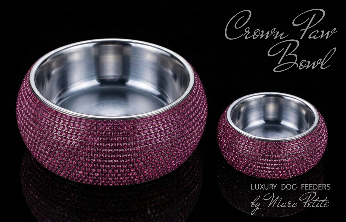 Crown Paw Bowl - Fuchsia & Light Rose