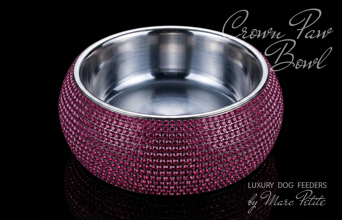 Crown Paw Bowl - Fuchsia & Light Rose