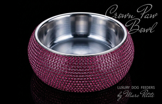 Crown Paw Bowl - Fuchsia & Light Rose