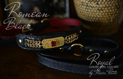 Romean Black Collar & Leash