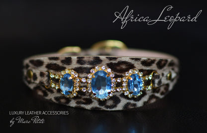 Leopard dog collar 