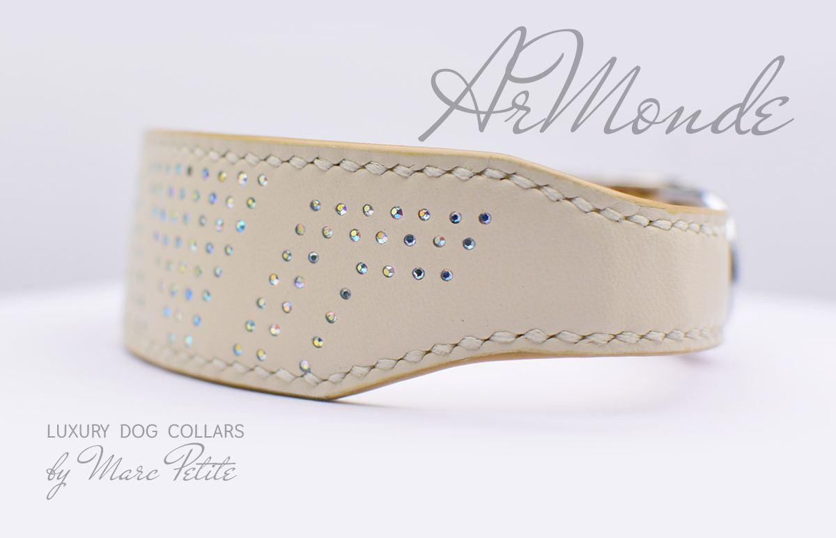 Designer Dog Collar White Off