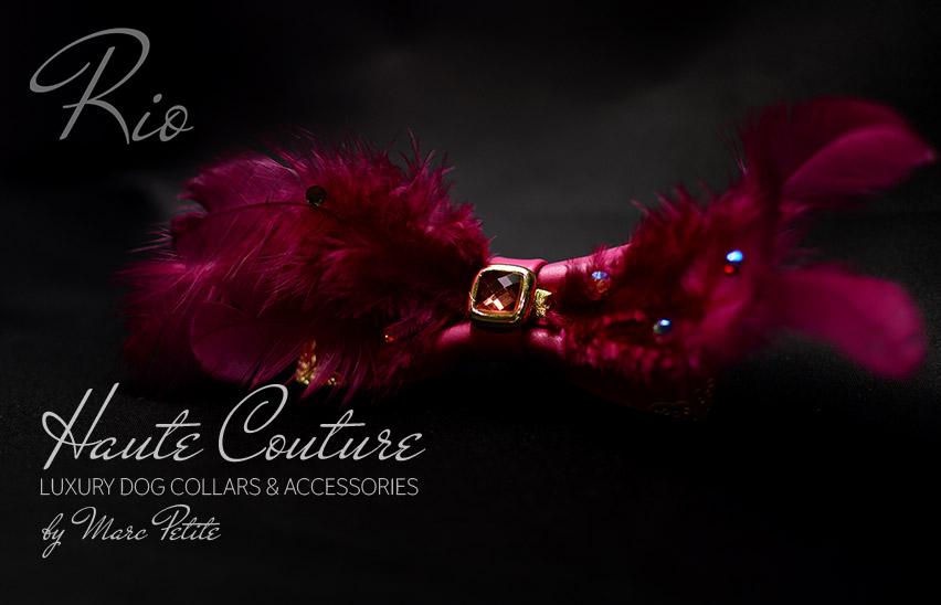 Fuchsia Carnival Dog Bow Tie