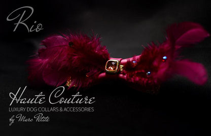 Fuchsia Carnival Dog Bow Tie