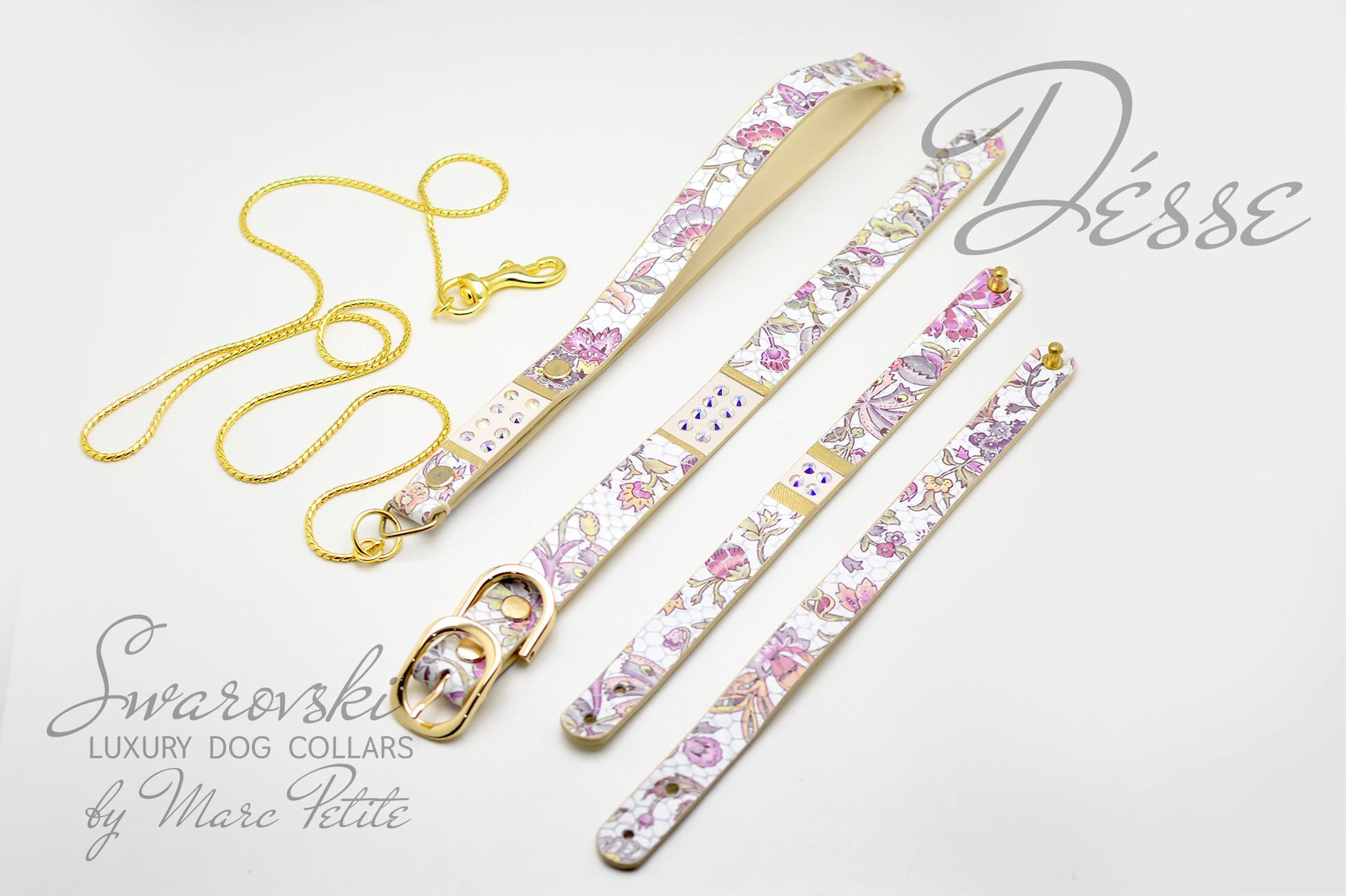 Luxury Dog Collar + Leash + Bracelet