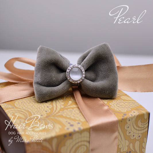grey dog hair bow