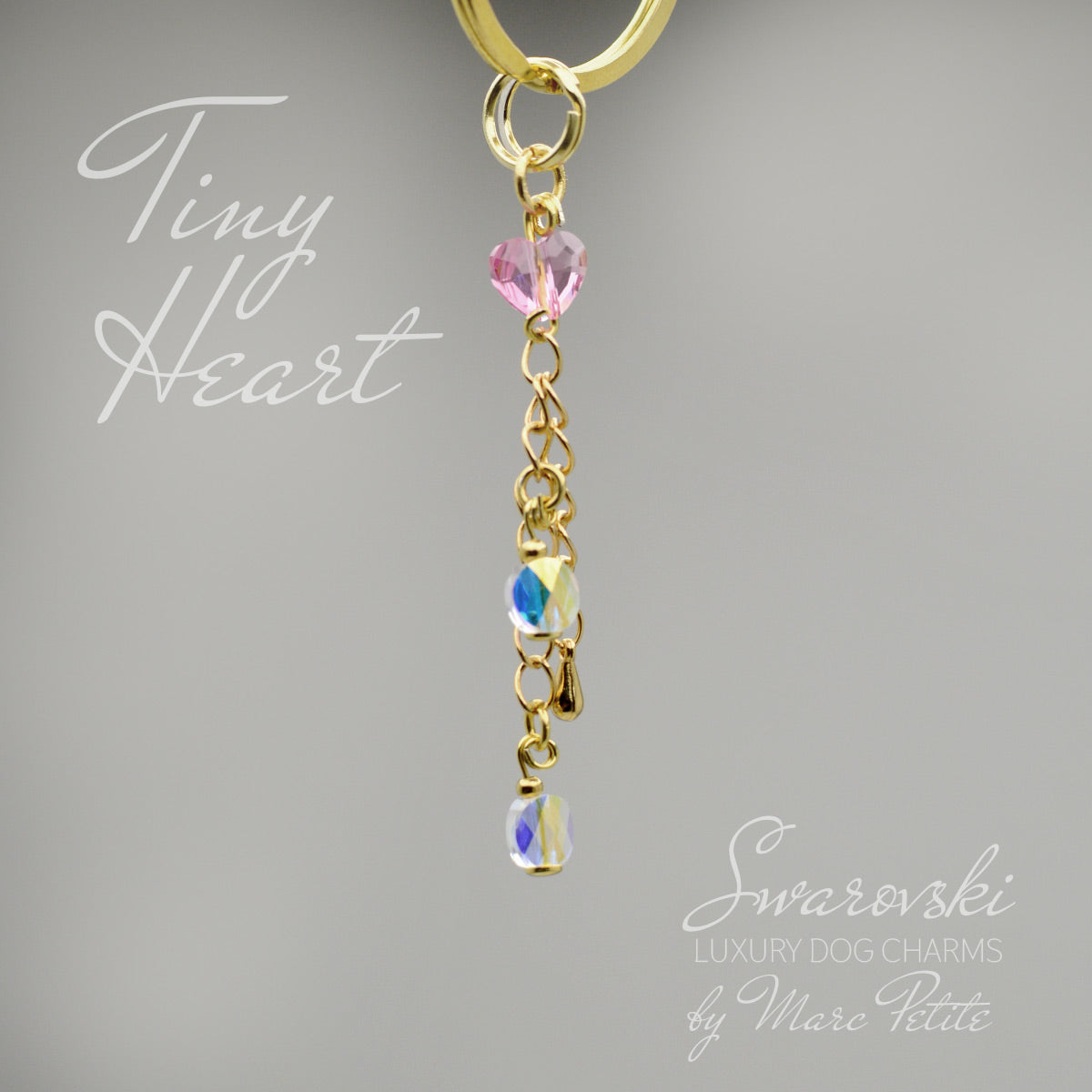 Swarovski Dog Collar Charm with heart