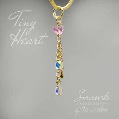 Swarovski Dog Collar Charm with heart